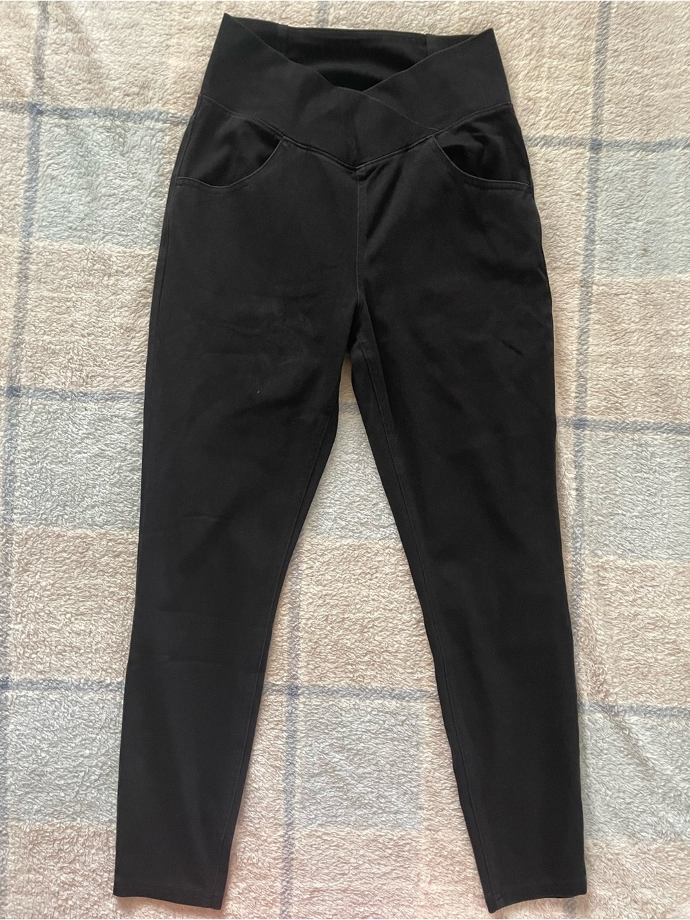 HALARA Black High-Rise Flex Skinny Jeans with Cross-Front Waistband